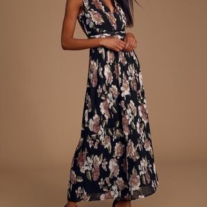 Black Floral Midi Dress